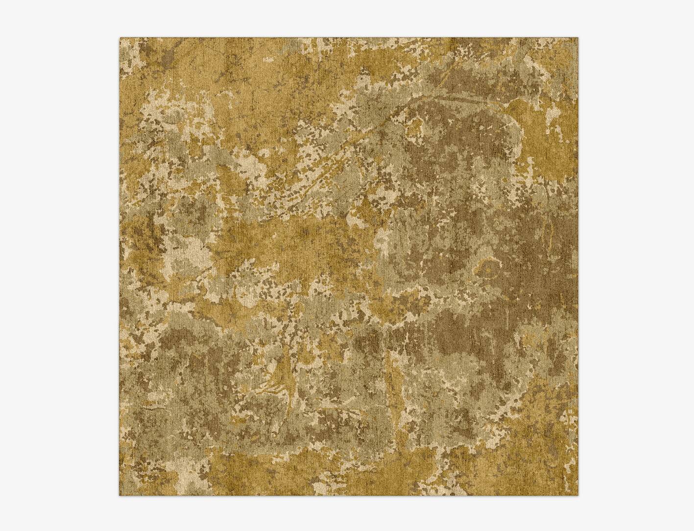 Underbrush Brush Strokes Square Hand Knotted Bamboo Silk Custom Rug by Rug Artisan