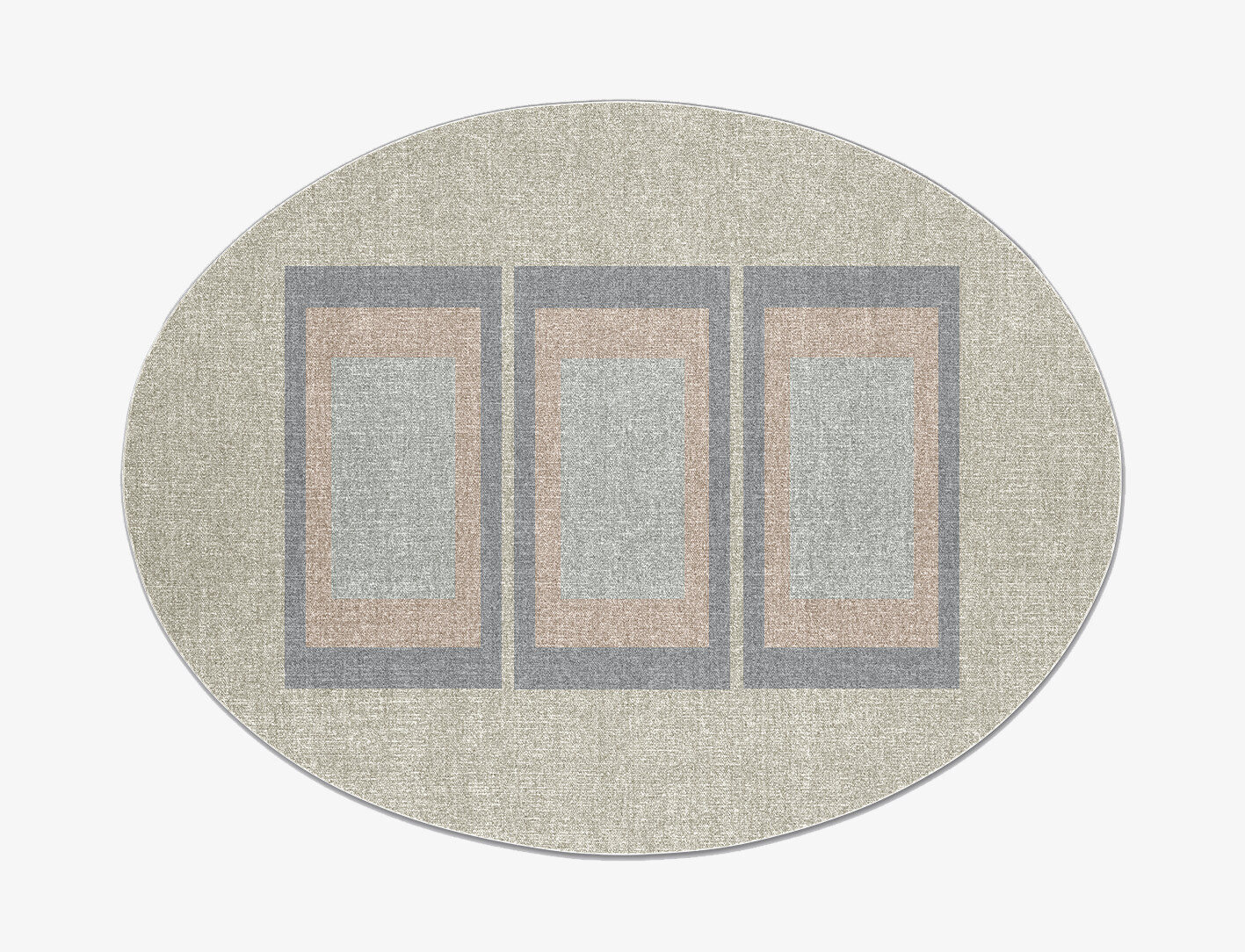 Ureal Minimalist Oval Flatweave New Zealand Wool Custom Rug by Rug Artisan