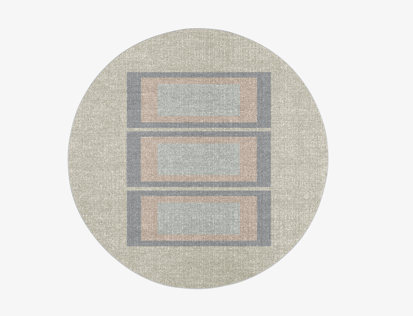 Ureal Minimalist Round Flatweave New Zealand Wool Custom Rug by Rug Artisan