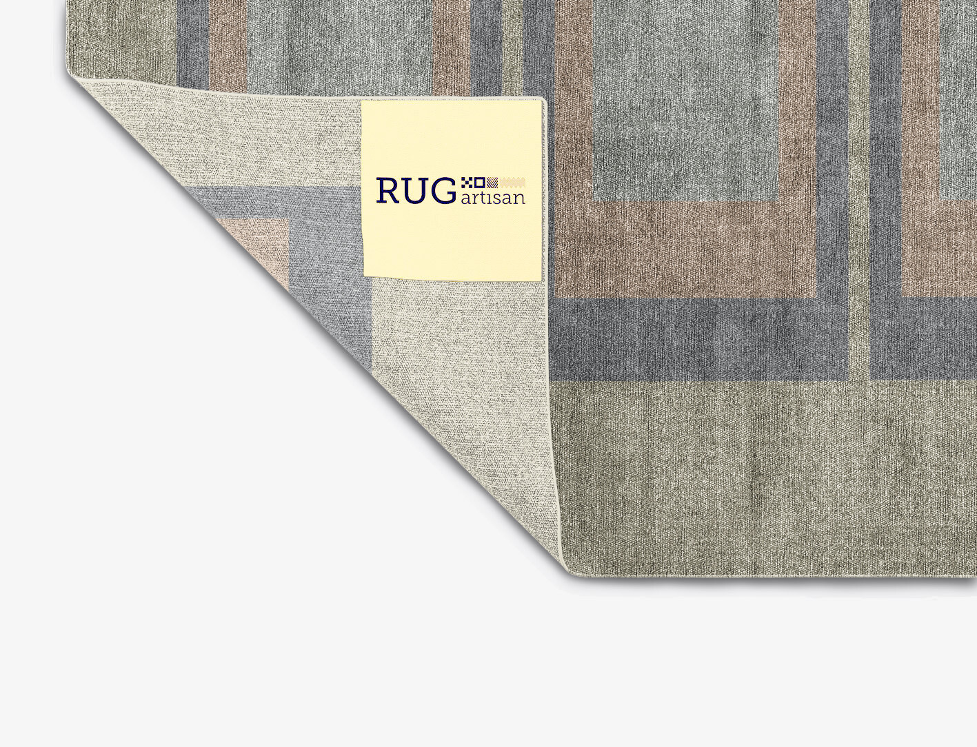 Ureal Minimalist Square Flatweave Bamboo Silk Custom Rug by Rug Artisan