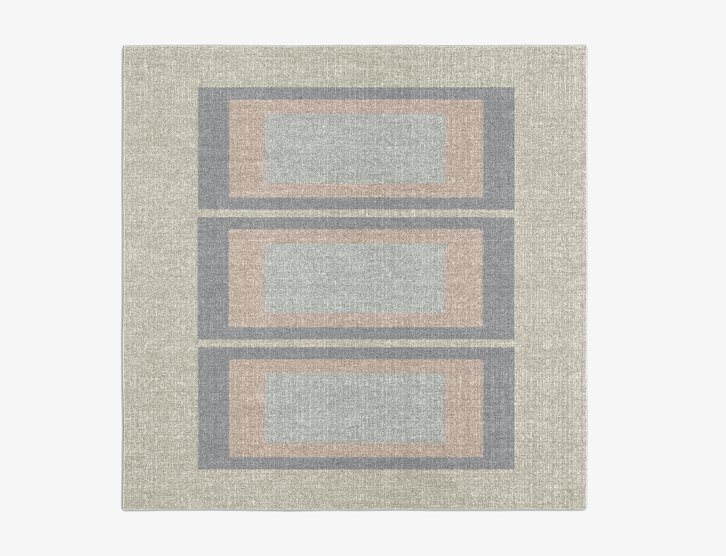 Ureal Minimalist Square Flatweave New Zealand Wool Custom Rug by Rug Artisan