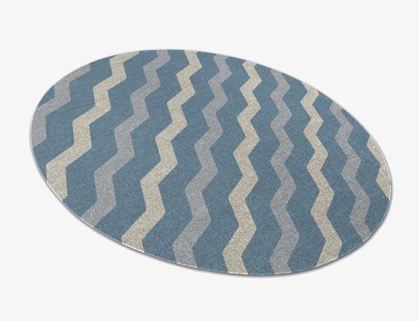 Urge Minimalist Oval Flatweave New Zealand Wool Custom Rug by Rug Artisan