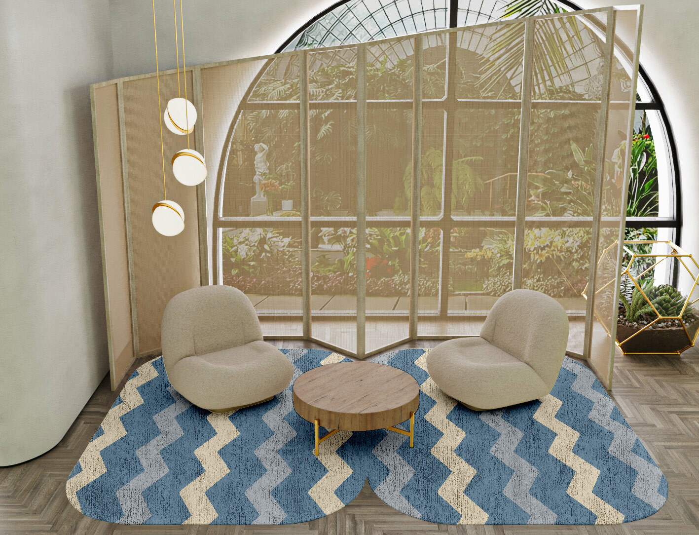 Urge Minimalist Eight Hand Knotted Bamboo Silk Custom Rug by Rug Artisan