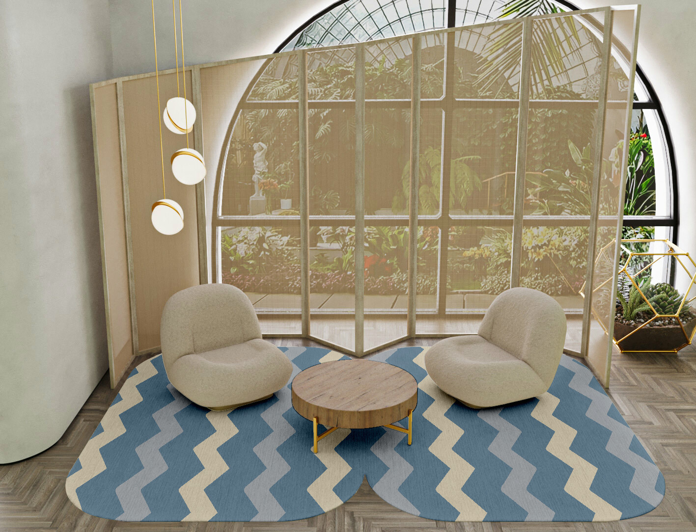 Urge Minimalist Eight Hand Knotted Tibetan Wool Custom Rug by Rug Artisan