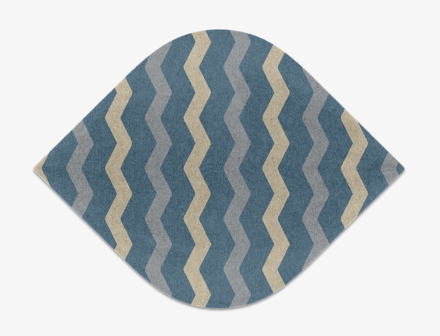 Urge Minimalist Ogee Hand Knotted Tibetan Wool Custom Rug by Rug Artisan