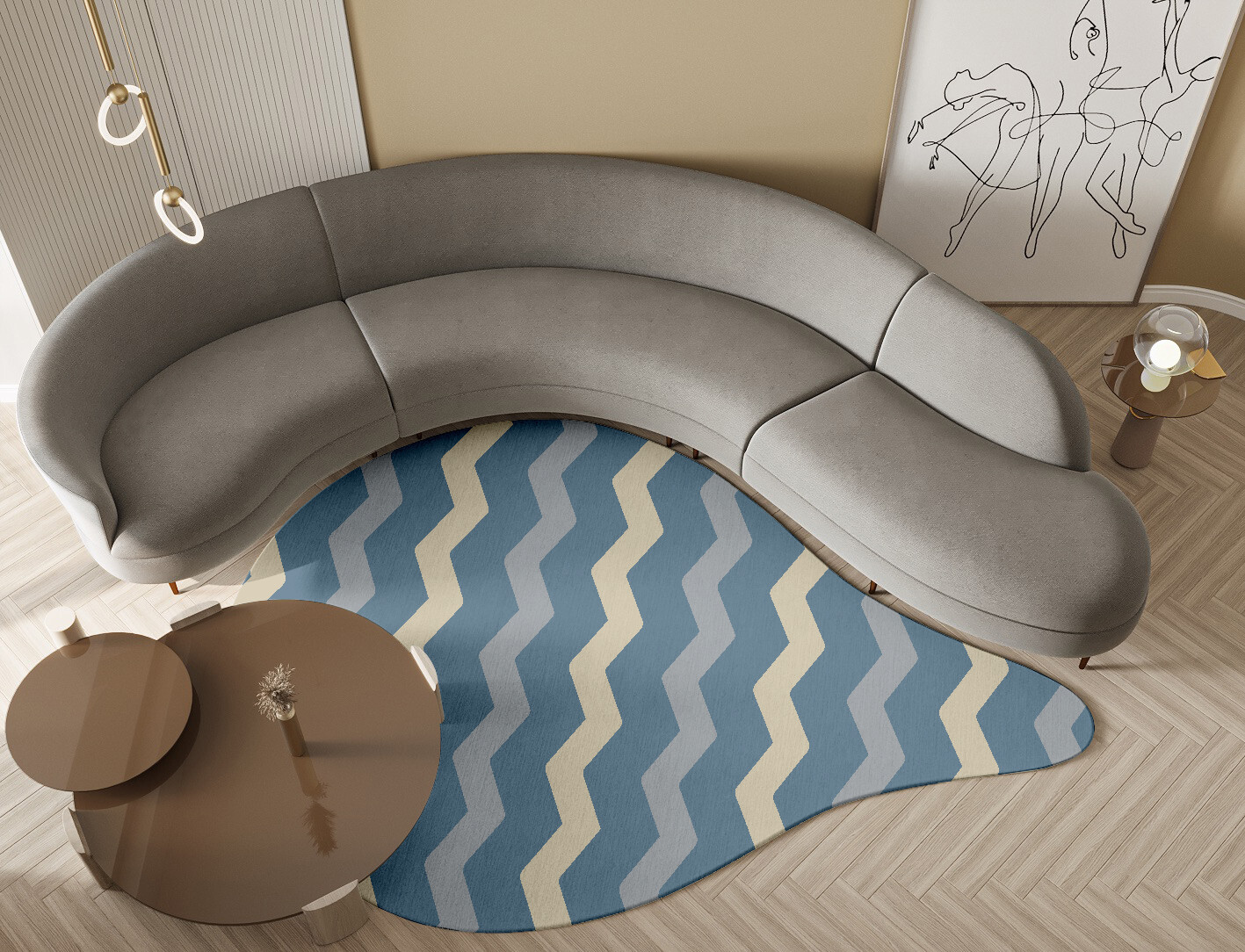 Urge Minimalist Drop Hand Tufted Pure Wool Custom Rug by Rug Artisan