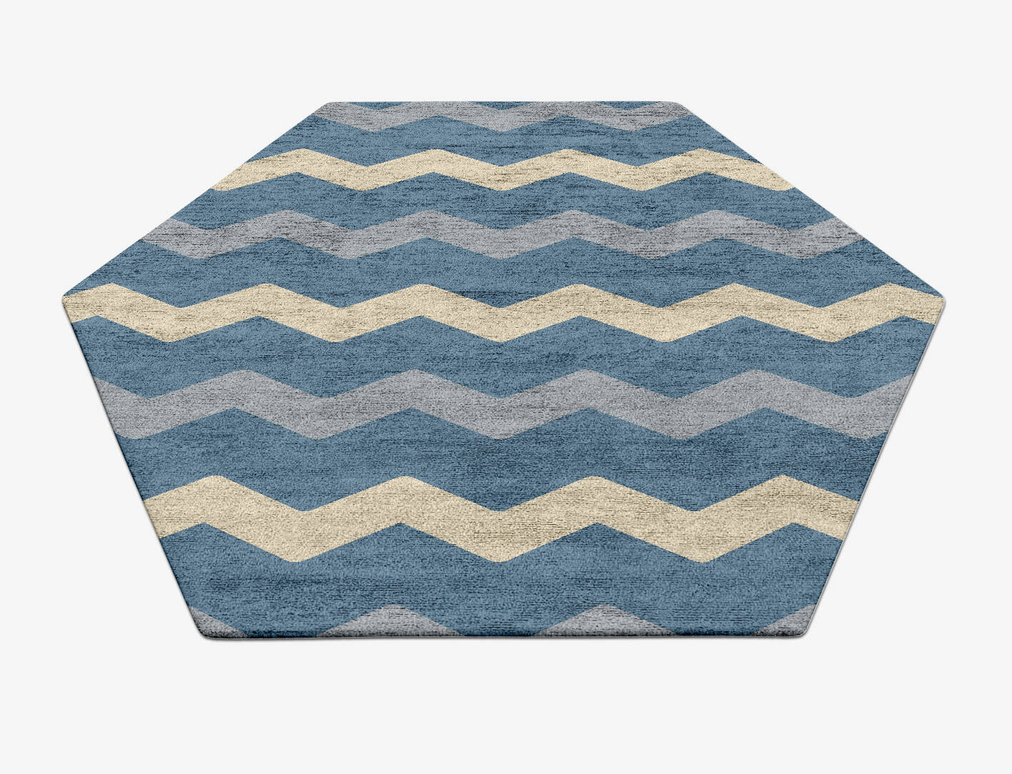 Urge Minimalist Hexagon Hand Tufted Bamboo Silk Custom Rug by Rug Artisan