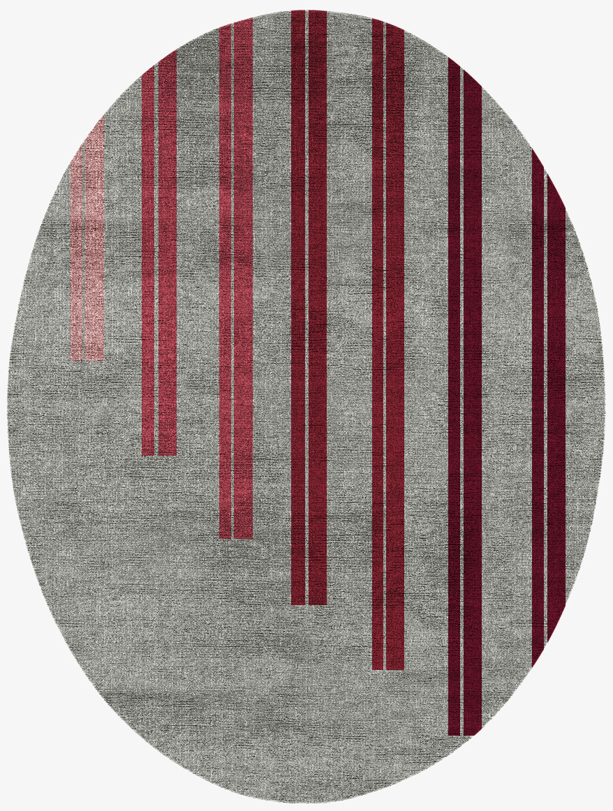 Ursa Geometric Oval Flatweave Bamboo Silk Custom Rug by Rug Artisan