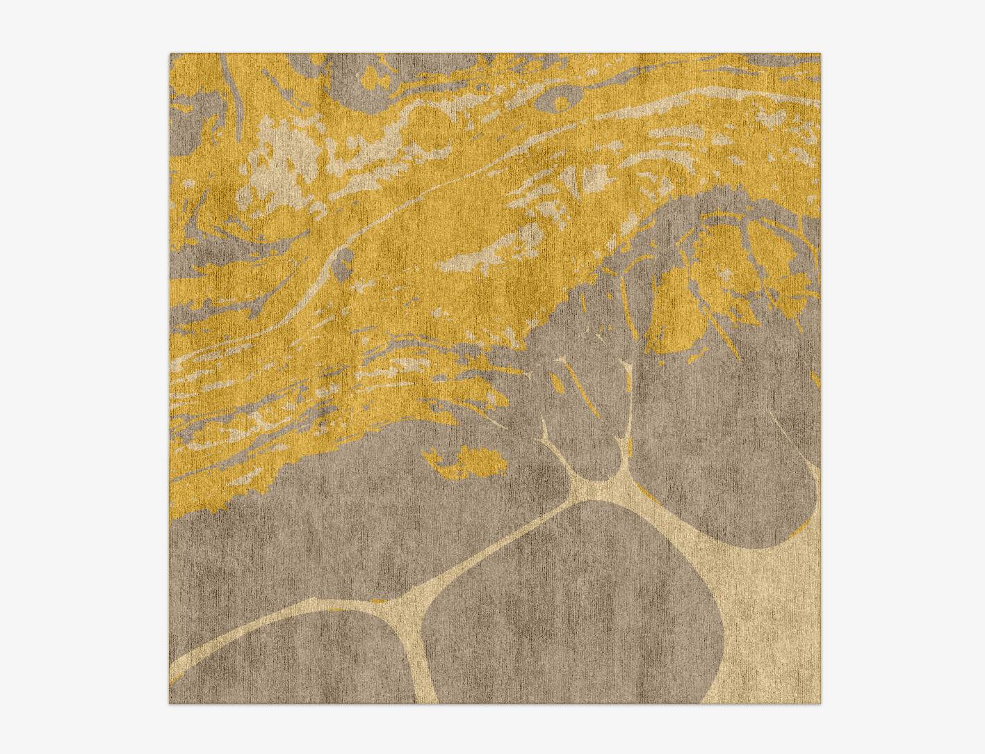 Vad Modern Art Square Hand Knotted Bamboo Silk Custom Rug by Rug Artisan