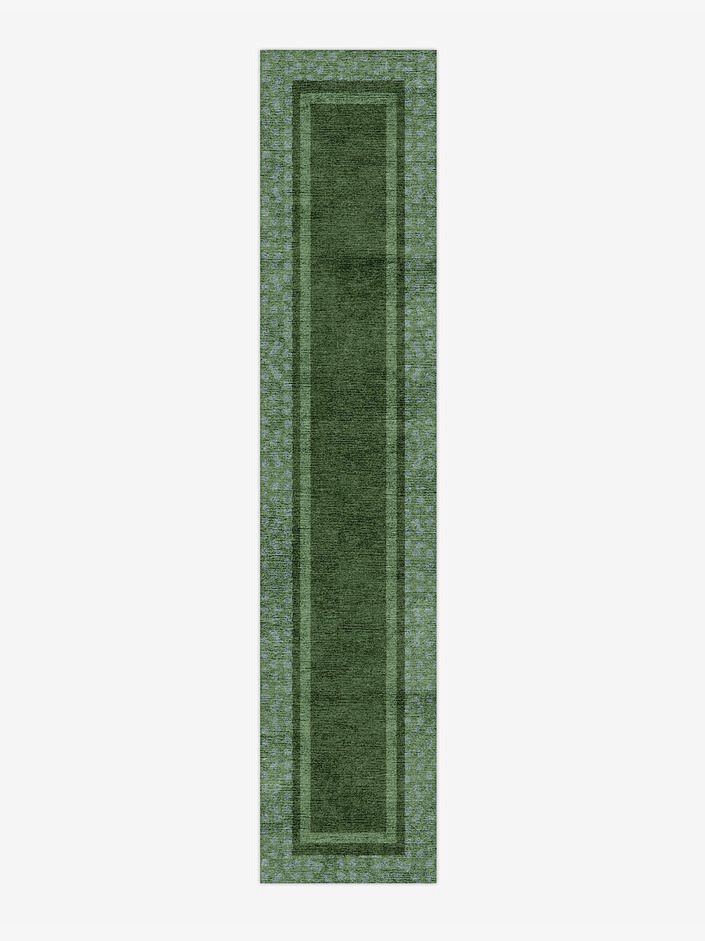 Varen Geometric Runner Hand Knotted Bamboo Silk Custom Rug by Rug Artisan
