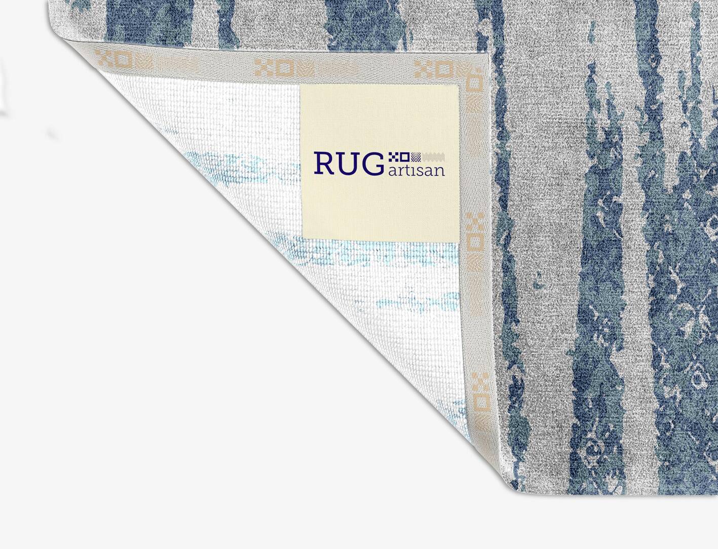 Velour Cerulean Square Hand Knotted Bamboo Silk Custom Rug by Rug Artisan
