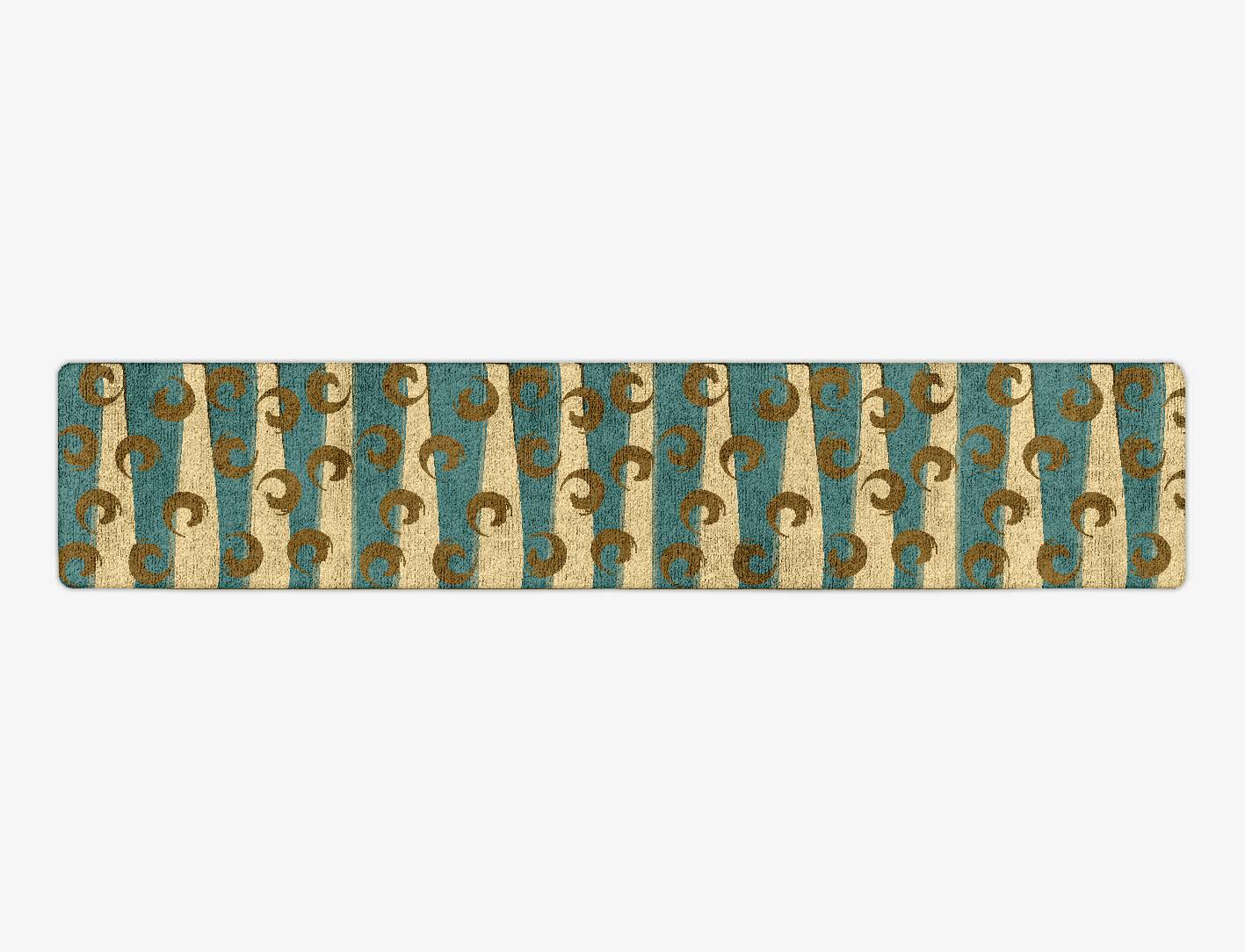Veneer Abstract Runner Hand Tufted Bamboo Silk Custom Rug by Rug Artisan