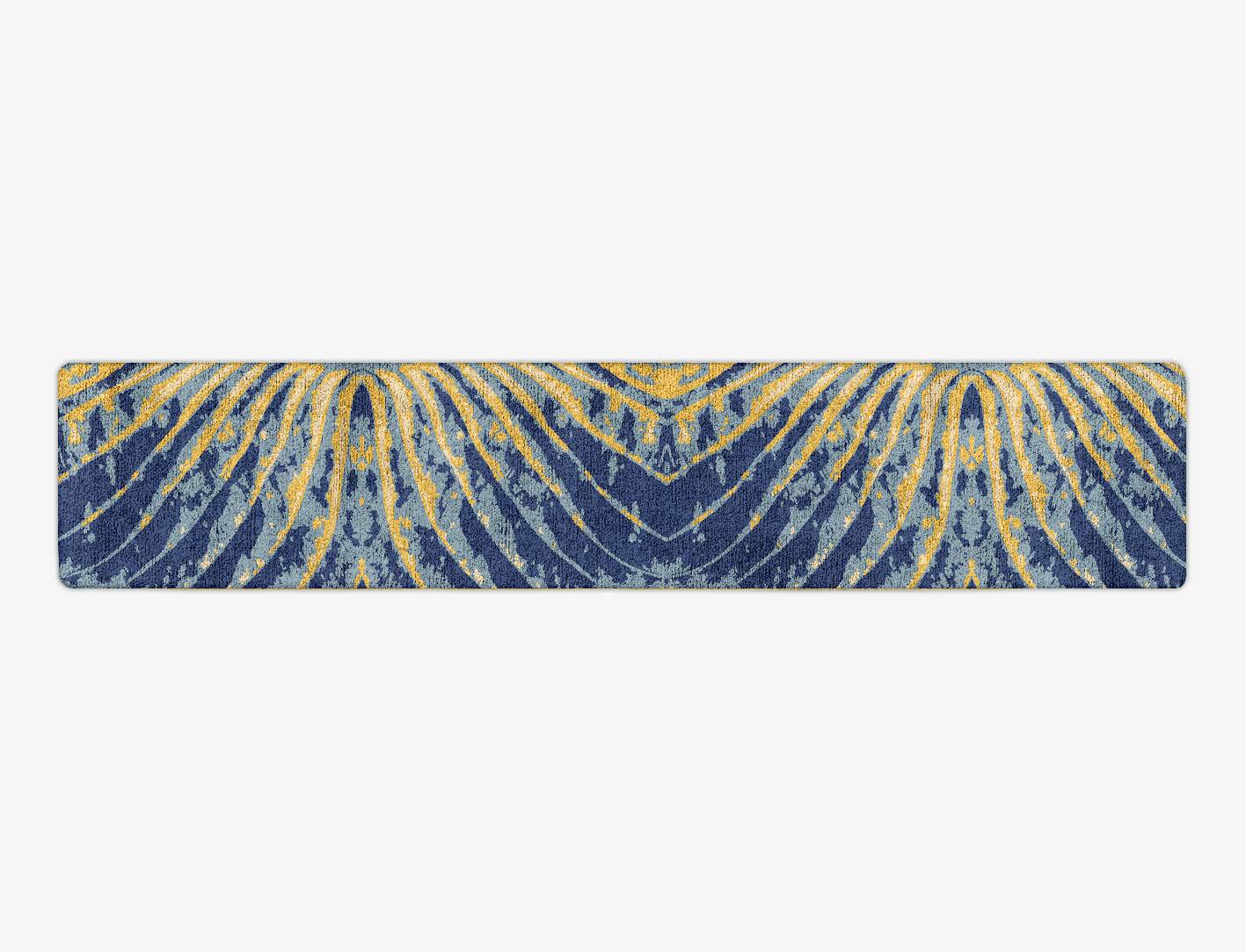 Vennation Abstract Runner Hand Tufted Bamboo Silk Custom Rug by Rug Artisan