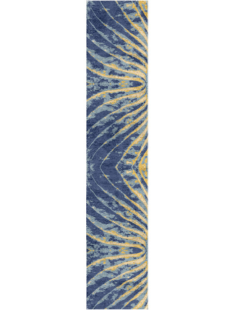 Vennation Abstract Runner Hand Tufted Bamboo Silk Custom Rug by Rug Artisan