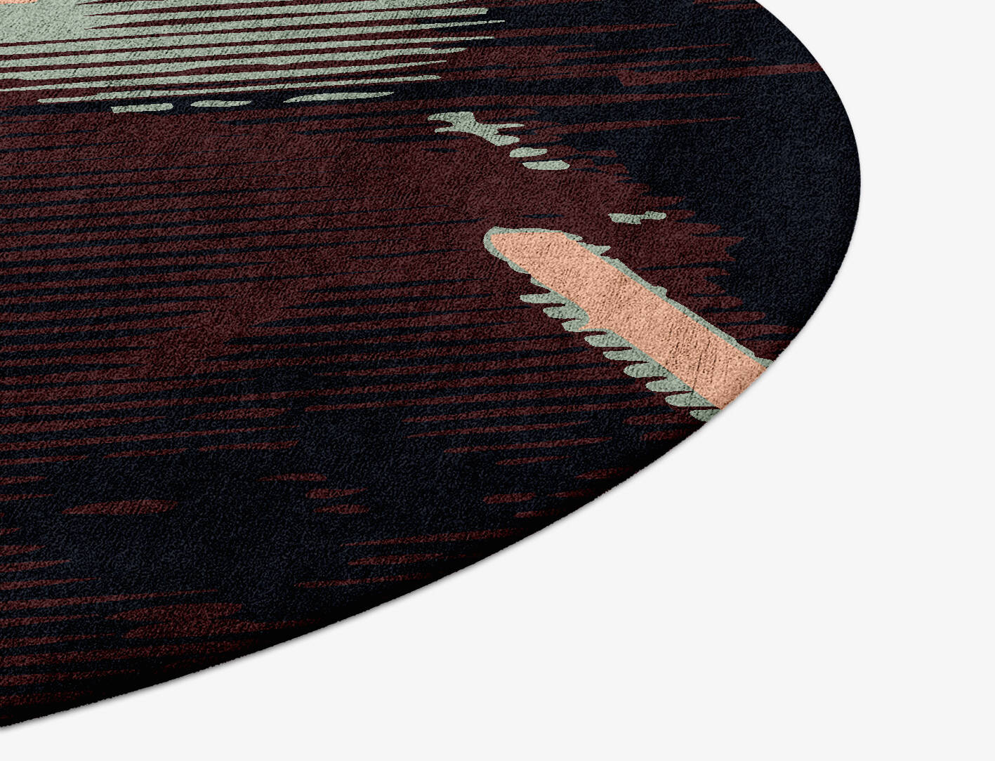Verve Abstract Round Hand Tufted Bamboo Silk Custom Rug by Rug Artisan
