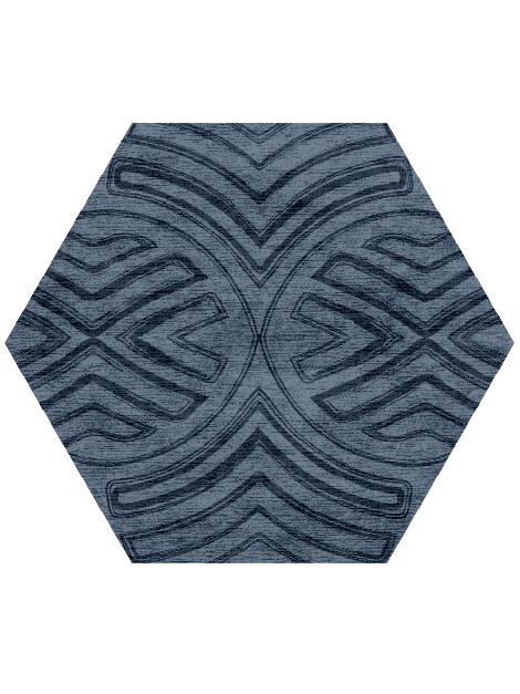 Veyra Batik Hexagon Hand Knotted Bamboo Silk Custom Rug by Rug Artisan