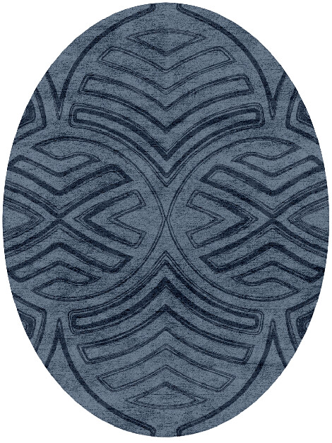 Veyra Batik Oval Hand Tufted Bamboo Silk Custom Rug by Rug Artisan