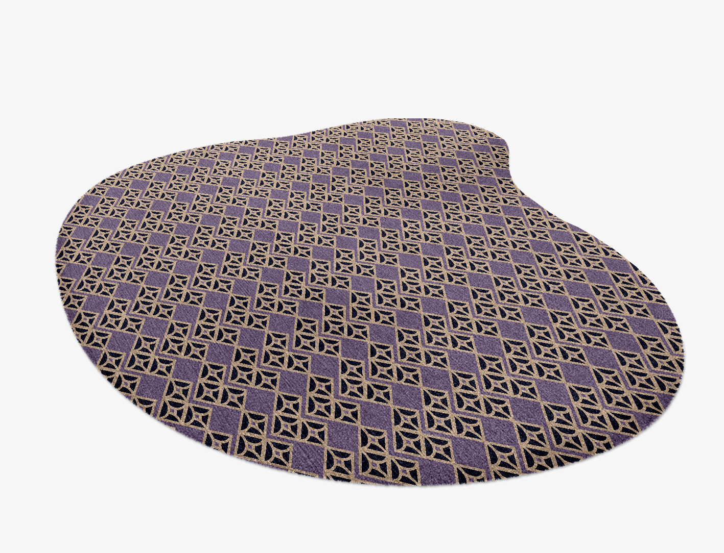 Vic Geometric Splash Hand Knotted Tibetan Wool Custom Rug by Rug Artisan