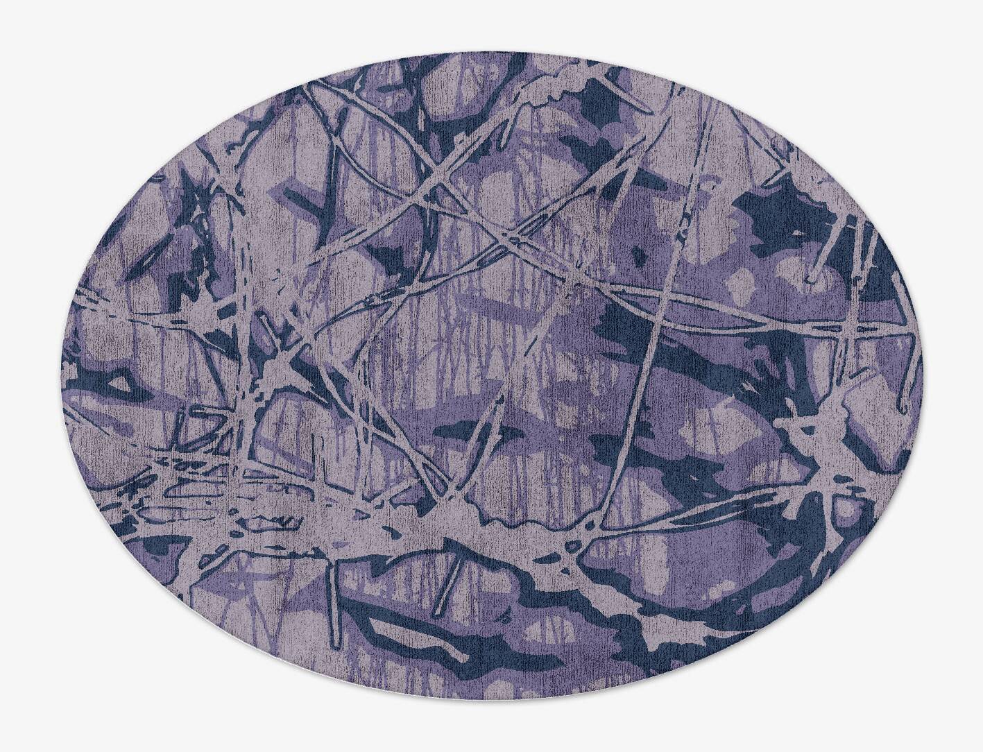 Viere Abstract Oval Hand Tufted Bamboo Silk Custom Rug by Rug Artisan