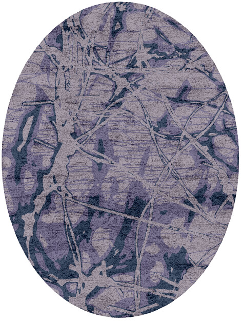 Viere Abstract Oval Hand Tufted Bamboo Silk Custom Rug by Rug Artisan