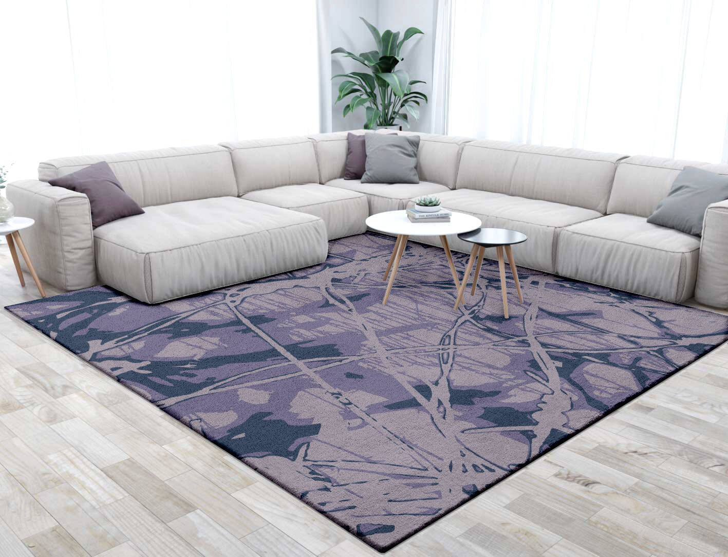 Viere Abstract Square Hand Tufted Pure Wool Custom Rug by Rug Artisan