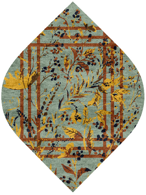 Vignette Floral Ogee Hand Knotted Bamboo Silk Custom Rug by Rug Artisan
