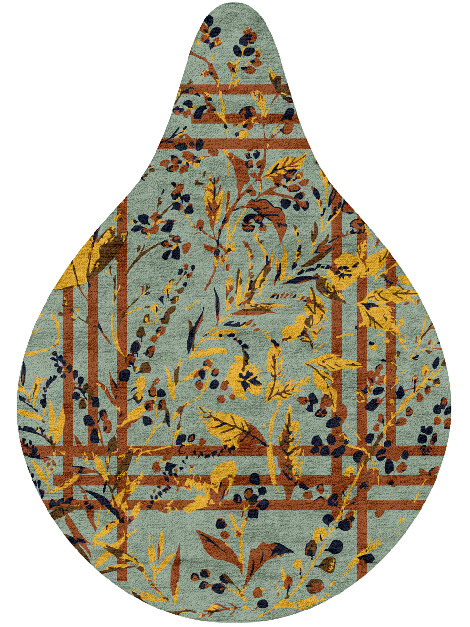 Vignette Floral Drop Hand Tufted Bamboo Silk Custom Rug by Rug Artisan