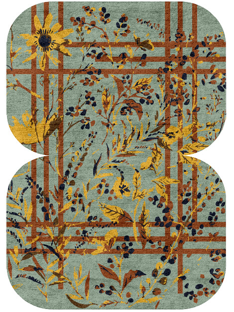 Vignette Floral Eight Hand Tufted Bamboo Silk Custom Rug by Rug Artisan
