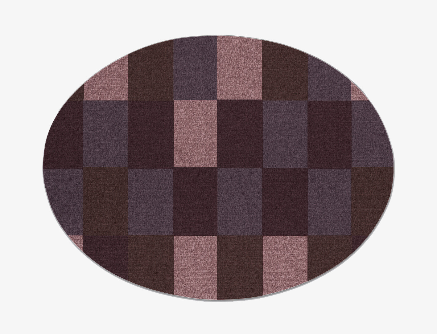 Violet Geometric Oval Flatweave New Zealand Wool Custom Rug by Rug Artisan