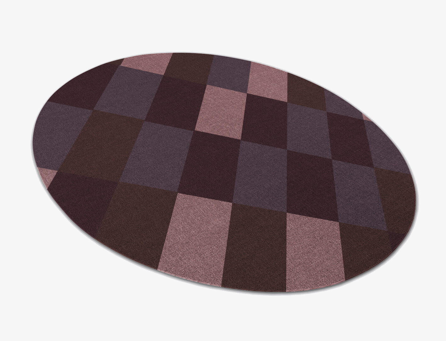 Violet Geometric Oval Flatweave New Zealand Wool Custom Rug by Rug Artisan