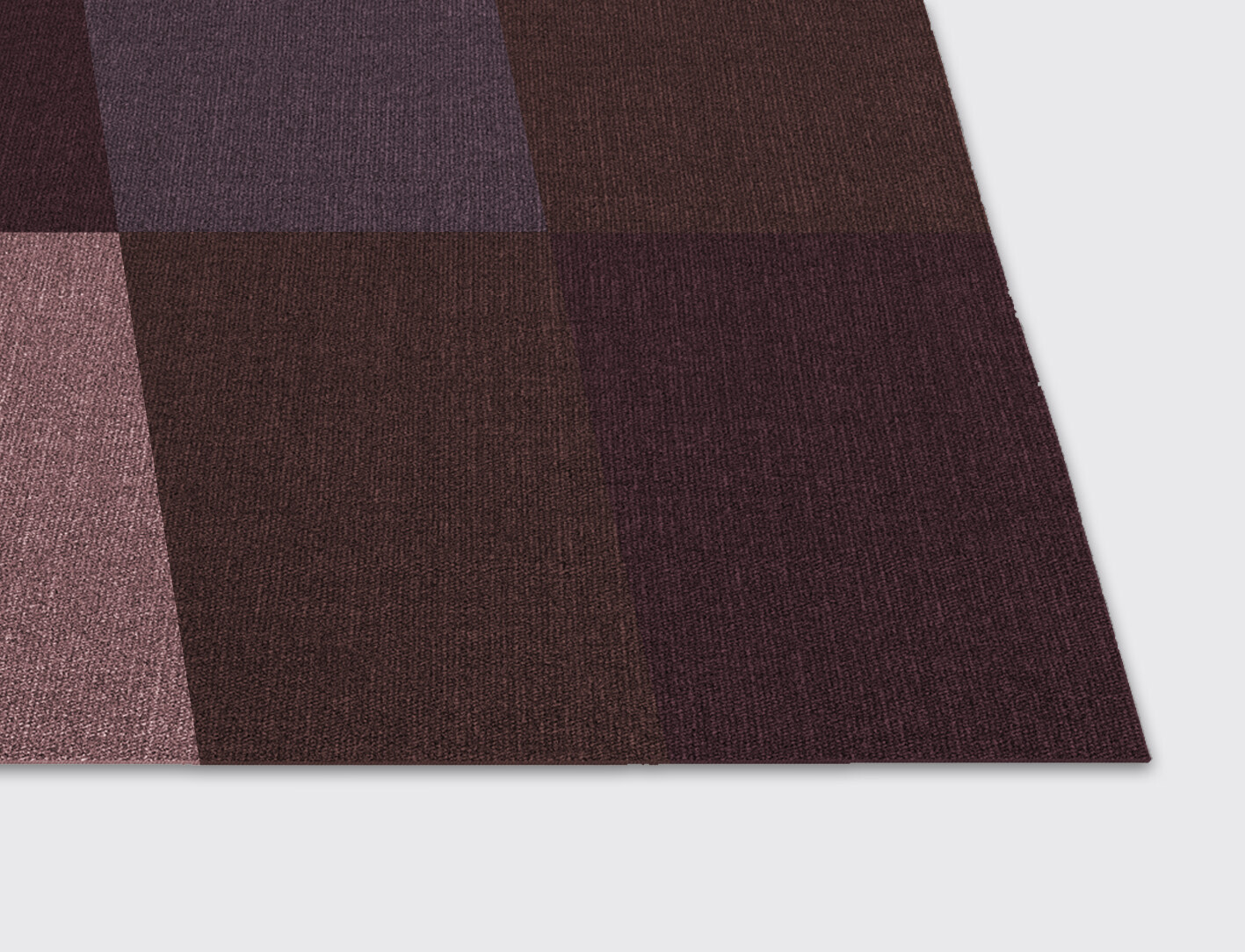 Violet Geometric Rectangle Flatweave New Zealand Wool Custom Rug by Rug Artisan