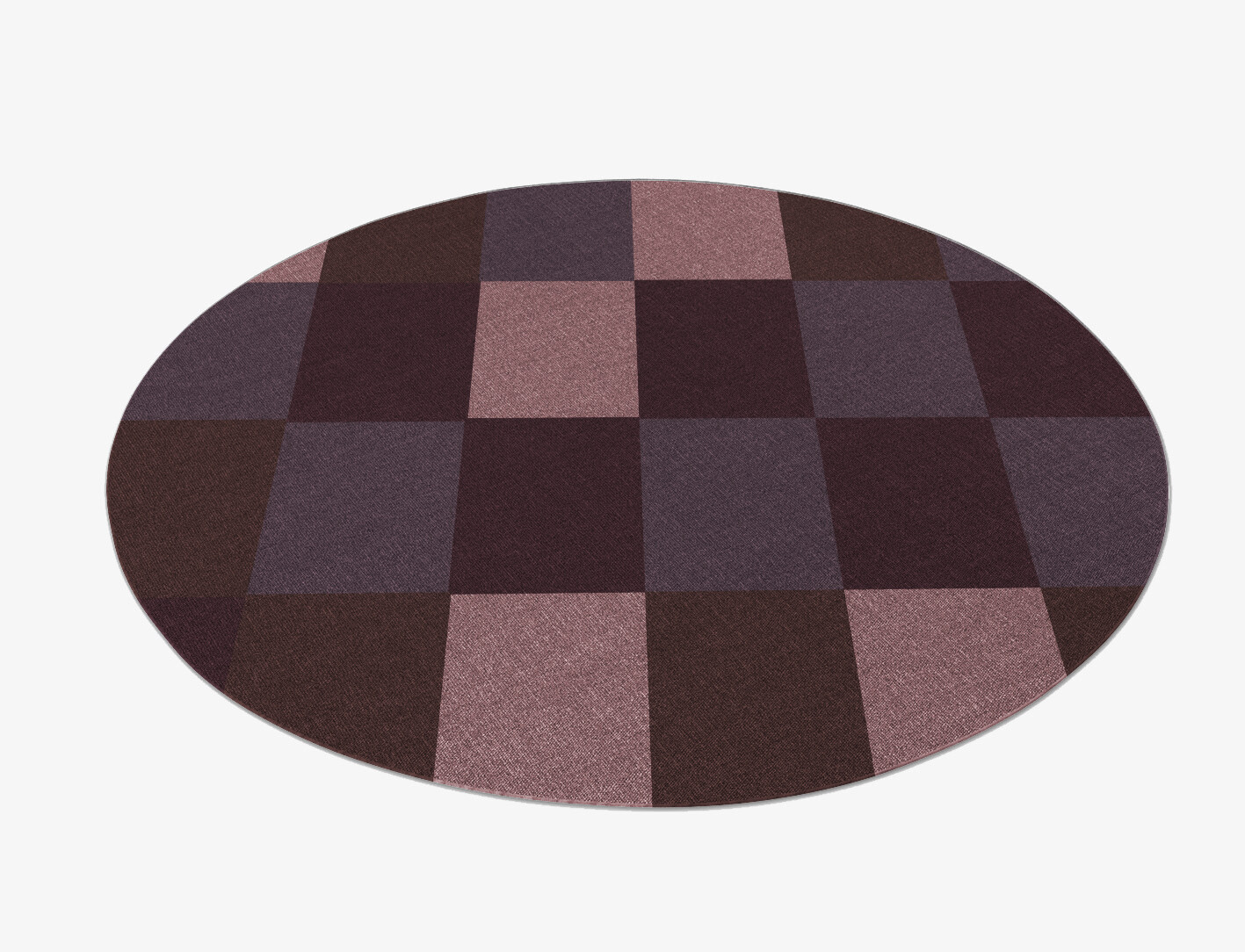 Violet Geometric Round Flatweave New Zealand Wool Custom Rug by Rug Artisan