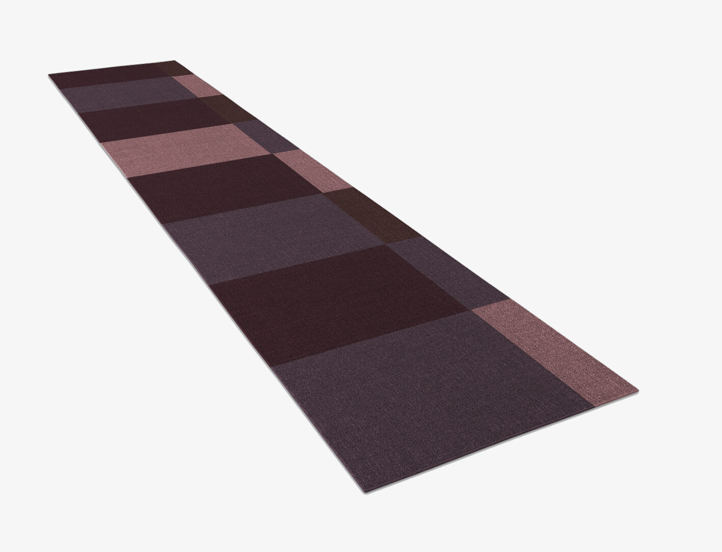 Violet Geometric Runner Flatweave New Zealand Wool Custom Rug by Rug Artisan