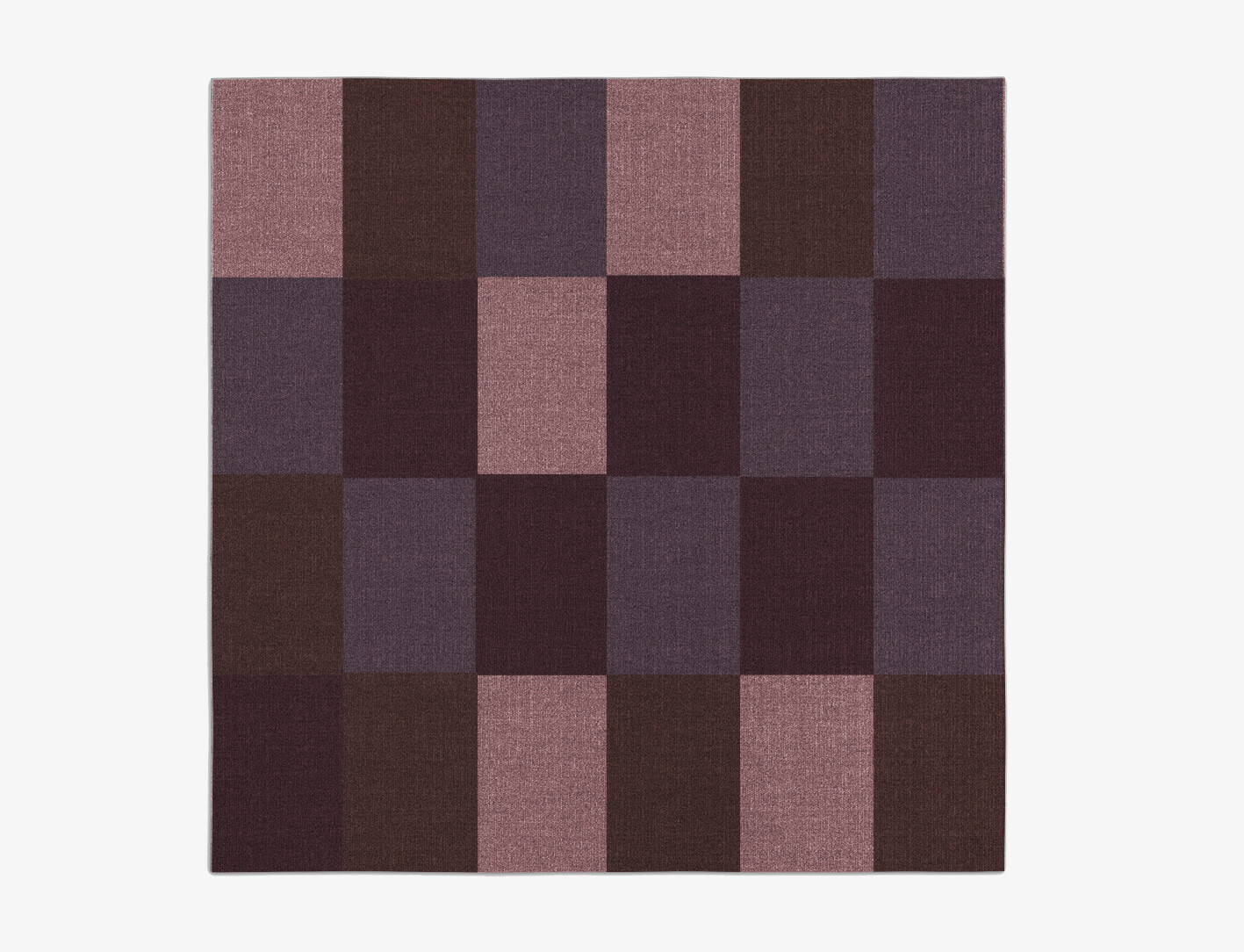 Violet Geometric Square Flatweave New Zealand Wool Custom Rug by Rug Artisan