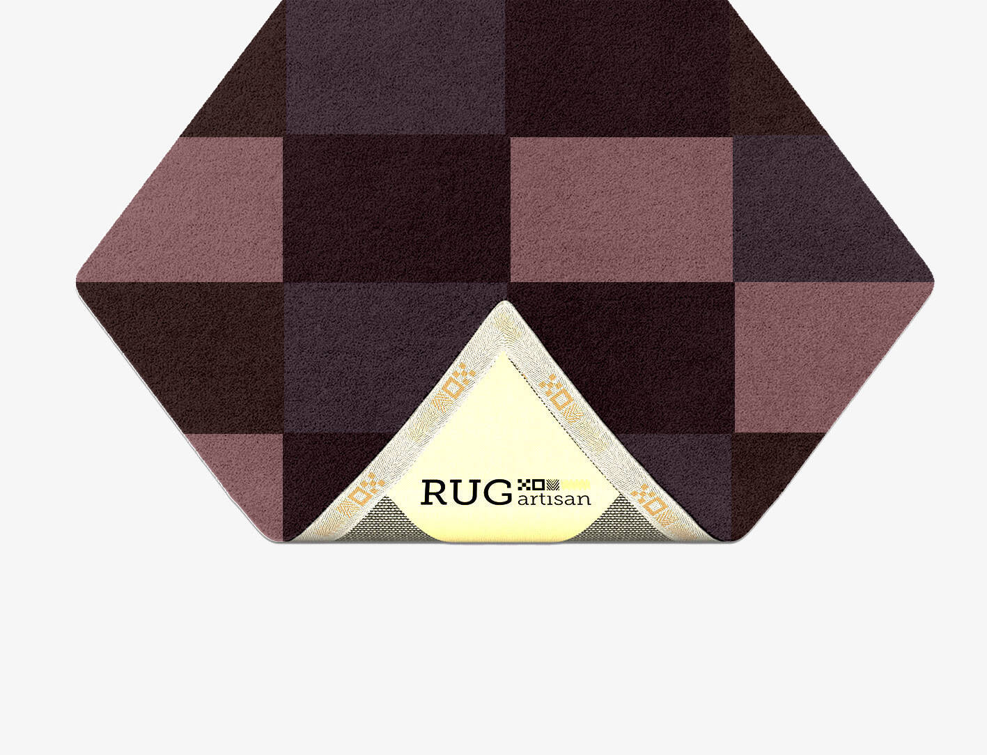 Violet Geometric Diamond Hand Tufted Pure Wool Custom Rug by Rug Artisan