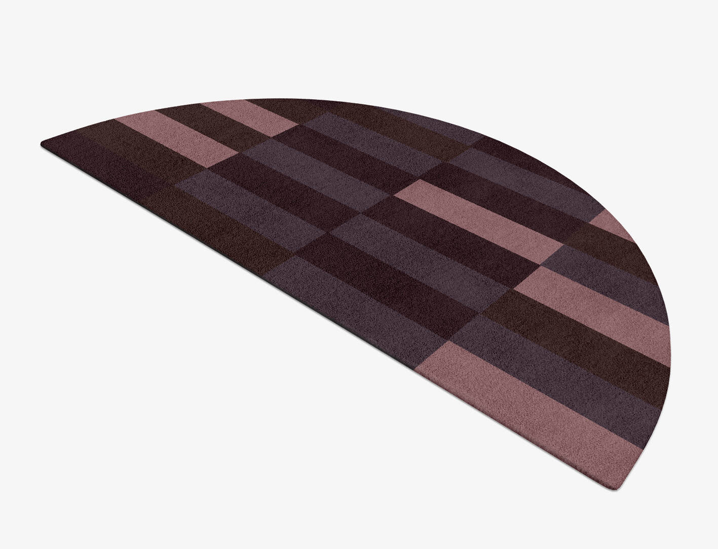 Violet Geometric Halfmoon Hand Tufted Pure Wool Custom Rug by Rug Artisan