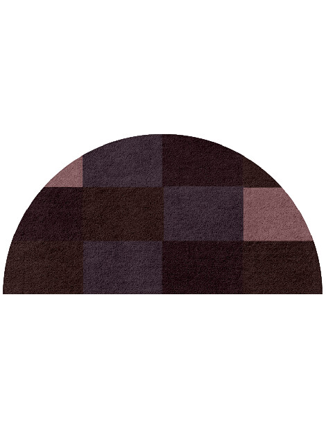 Violet Geometric Halfmoon Hand Tufted Pure Wool Custom Rug by Rug Artisan