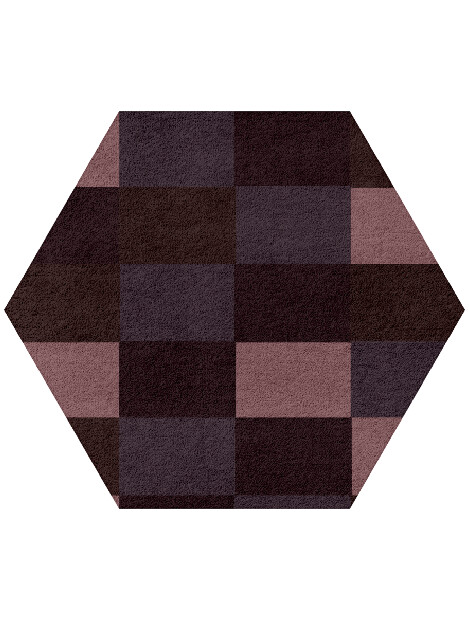 Violet Geometric Hexagon Hand Tufted Pure Wool Custom Rug by Rug Artisan