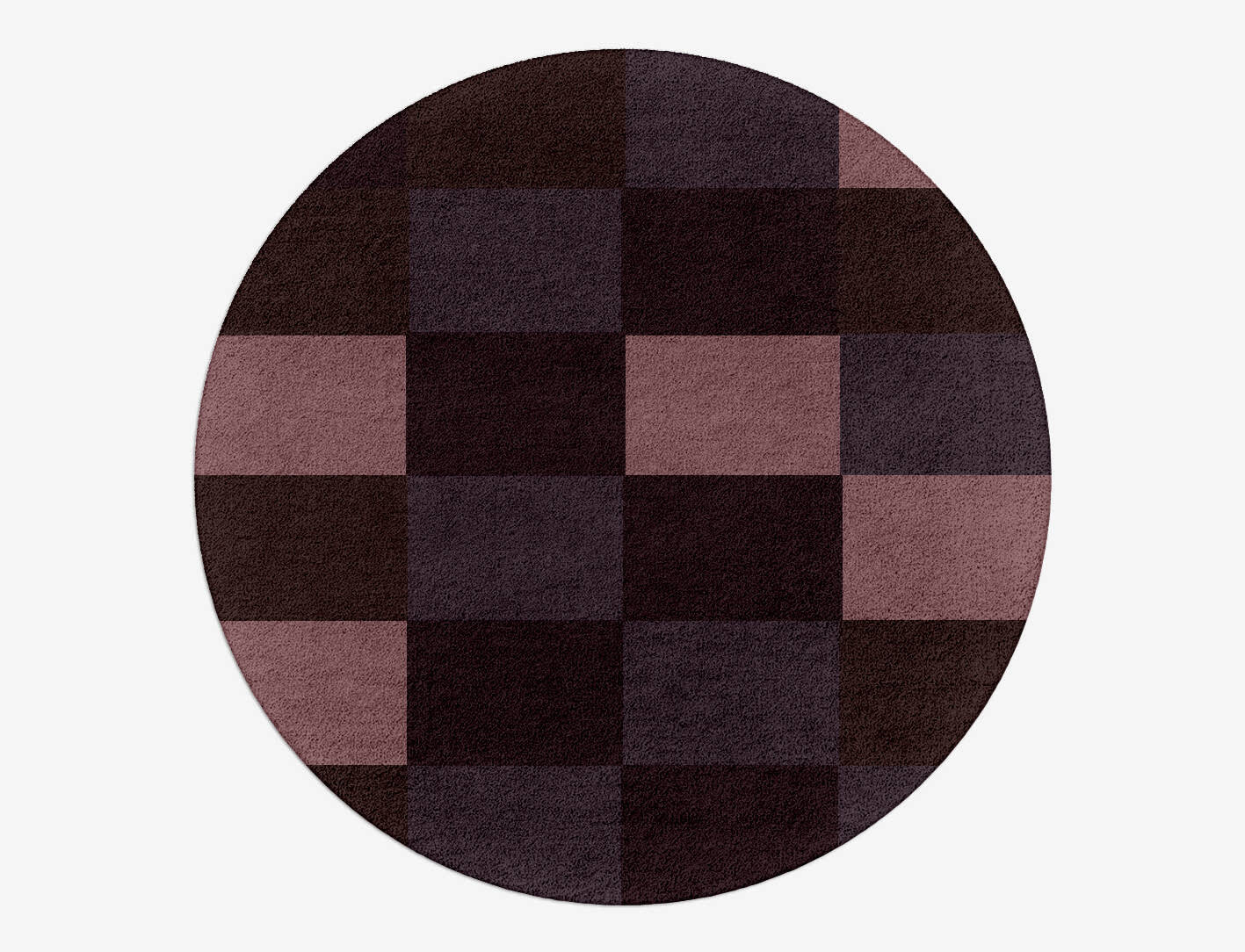 Violet Geometric Round Hand Tufted Pure Wool Custom Rug by Rug Artisan