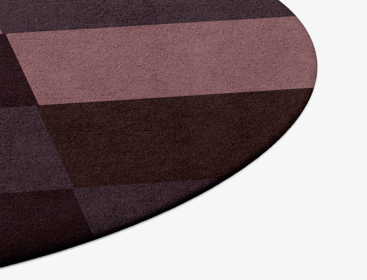 Violet Geometric Round Hand Tufted Pure Wool Custom Rug by Rug Artisan