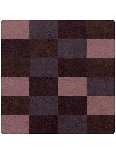Violet Geometric Square Hand Tufted Pure Wool Custom Rug by Rug Artisan