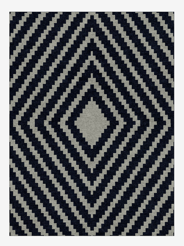 Virgo Geometric Rectangle Hand Knotted Tibetan Wool Custom Rug by Rug Artisan