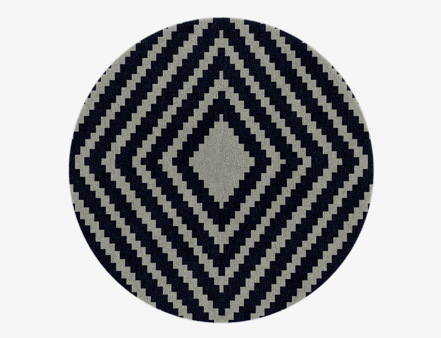 Virgo Geometric Round Hand Knotted Tibetan Wool Custom Rug by Rug Artisan