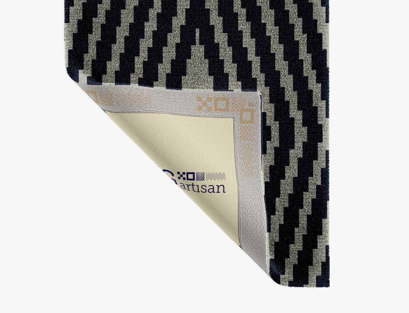 Virgo Geometric Runner Hand Knotted Tibetan Wool Custom Rug by Rug Artisan