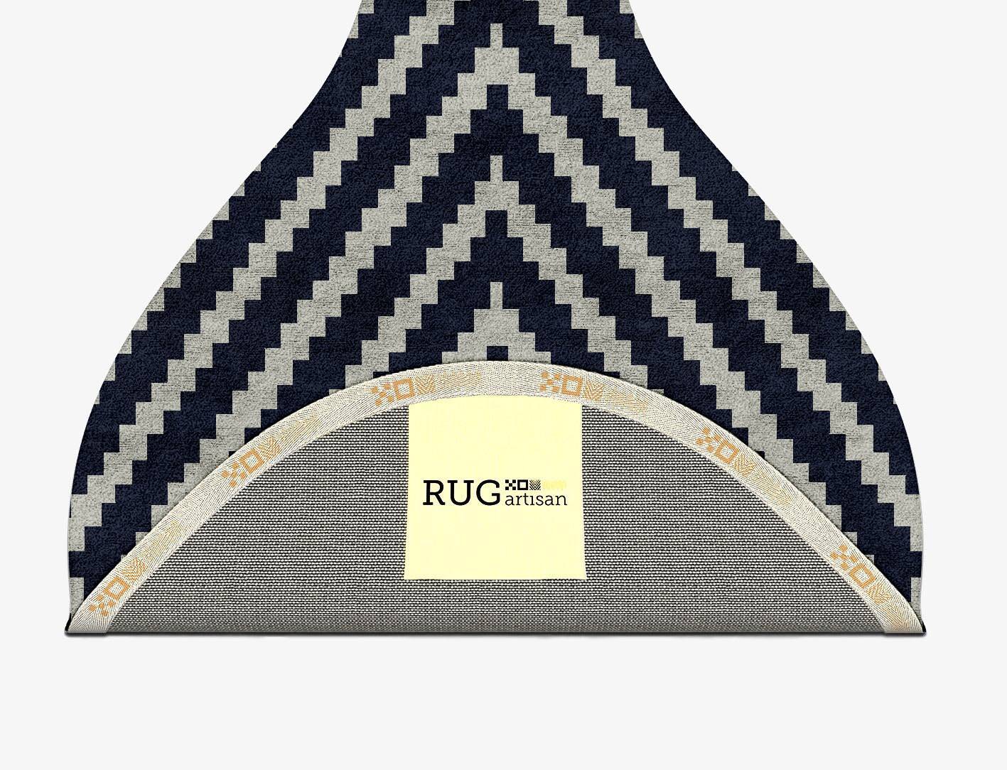 Virgo Geometric Drop Hand Tufted Bamboo Silk Custom Rug by Rug Artisan
