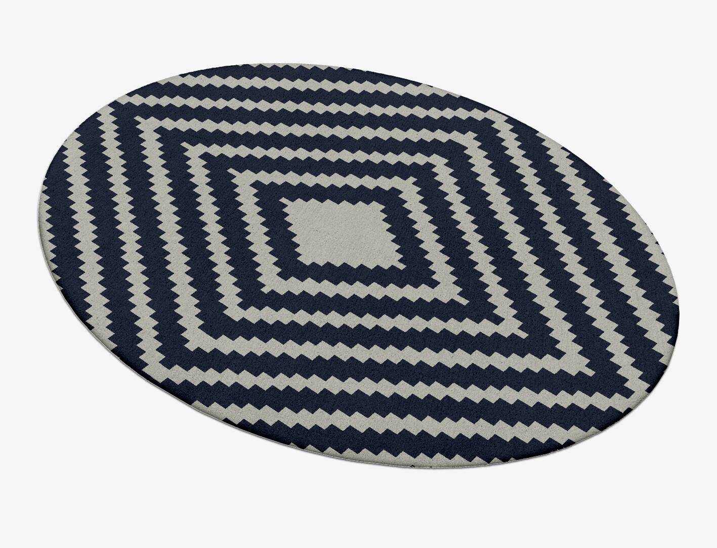 Virgo Geometric Oval Hand Tufted Pure Wool Custom Rug by Rug Artisan