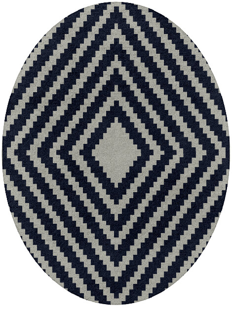 Virgo Geometric Oval Hand Tufted Pure Wool Custom Rug by Rug Artisan