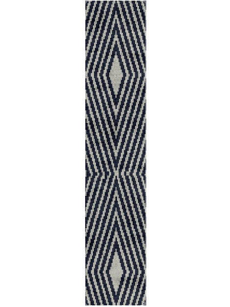 Virgo Geometric Runner Hand Tufted Bamboo Silk Custom Rug by Rug Artisan