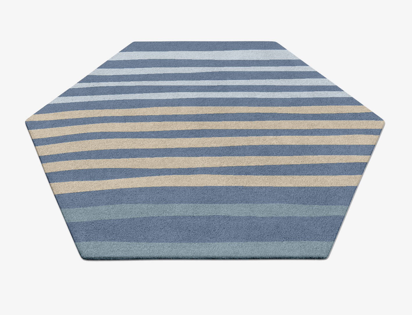 Viridity Cerulean Hexagon Hand Tufted Pure Wool Custom Rug by Rug Artisan