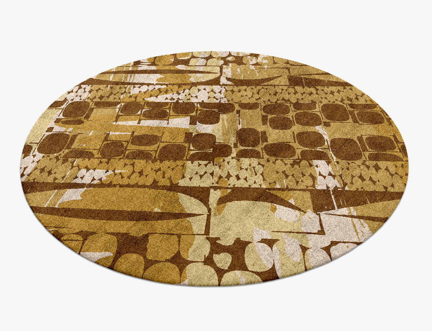 Vivere Abstract Round Hand Knotted Bamboo Silk Custom Rug by Rug Artisan